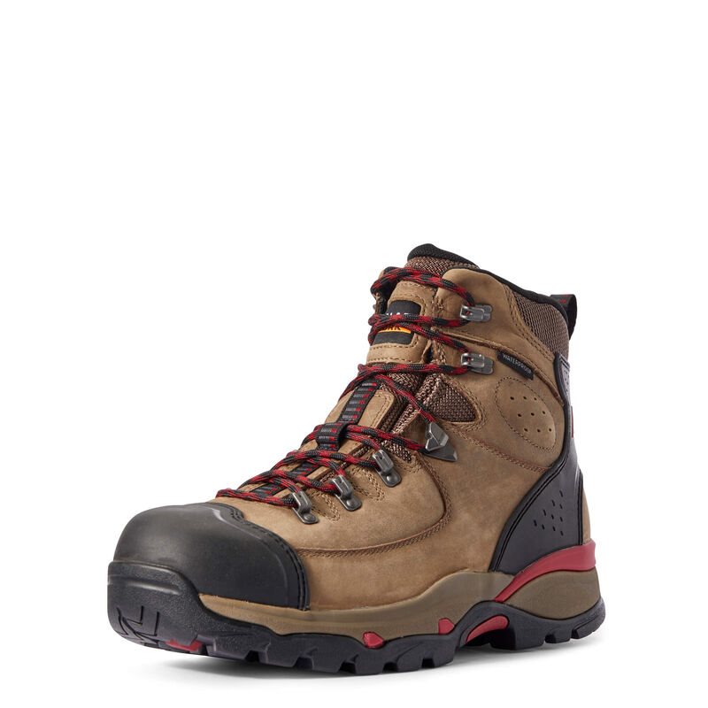 Ariat Work: Endeavor 6" Waterproof Zapatos de Seguridad Hombre - Marrones / Chocolate (DEISK2604)